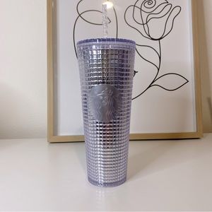 Starbucks Silver Grid Holiday Tumbler
